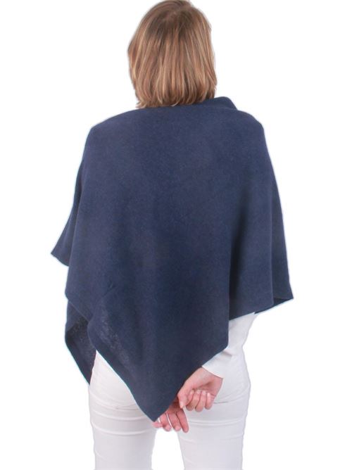 mantella blu in lana merino Art Tricot | 700PBLU